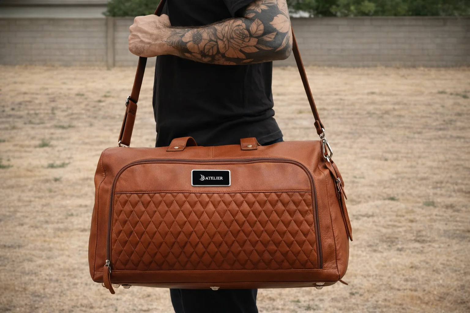 Premium branded duffel bag