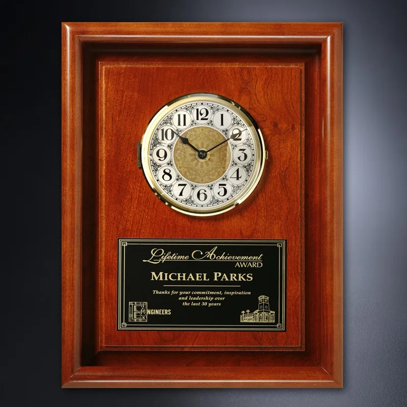Americana Framed Wall Clock 10" x 13"