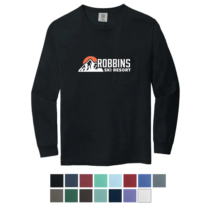 Garment-dyed Heavyweight Long Sleeve Pocket T-shirt