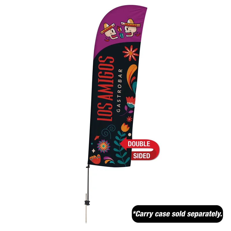 10.5' Value Blade Sail Sign Flag Kit Double-Sided Spike Base view 2