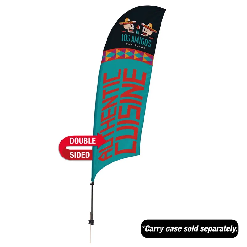10.5' Value Razor Sail Sign Flag - 2-Sided with Ground Spike view 2