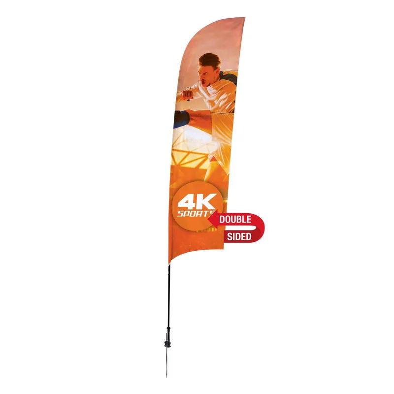 13' Streamline Razor Sail Sign Flag, 2-Sided, Ground Spike view 2