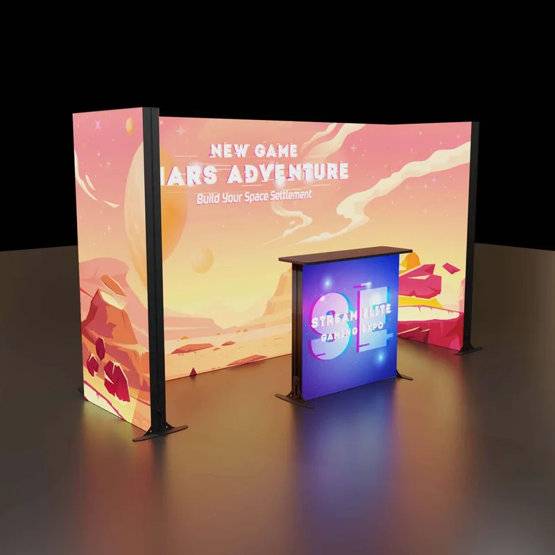 6.5'H Astra Plus Modular Booth Kit 1 view 2