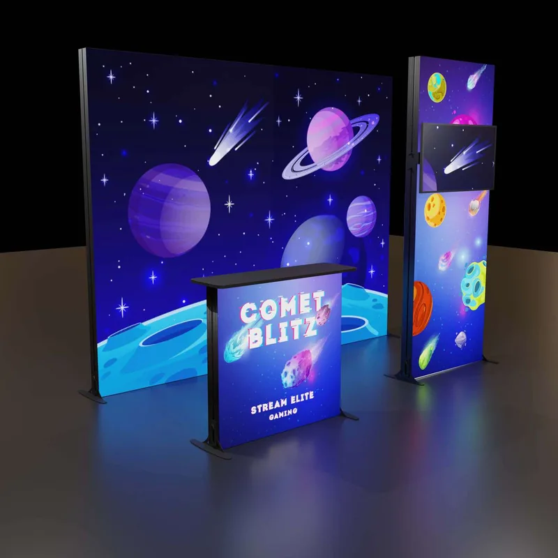 8'H Astra Plus Modular Booth Kit 2 view 2