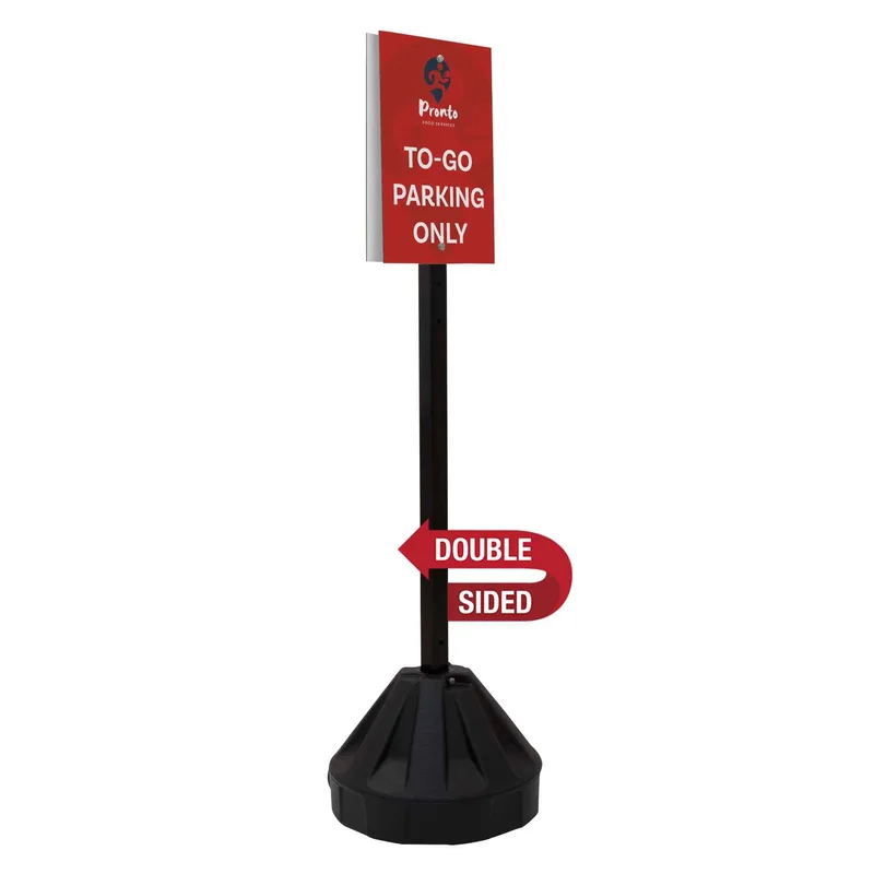60" Rover Portable Sign Post Double-Sided Kit view 2