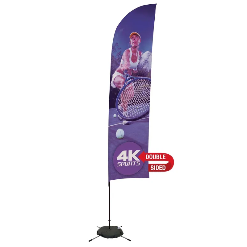 13' Streamline Blade Sail Sign Flag, 2-Sided, Scissor Base view 2