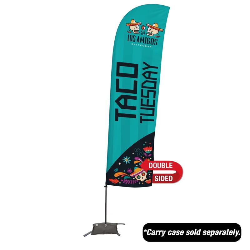 15' Value Blade Sail Sign Flag Kit Double-Sided Cross Base view 2