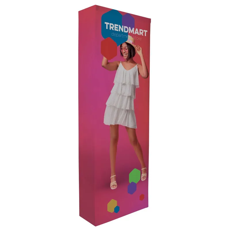 3' Straight Splash Floor Display Wrap Kit (Poly Knit) view 2