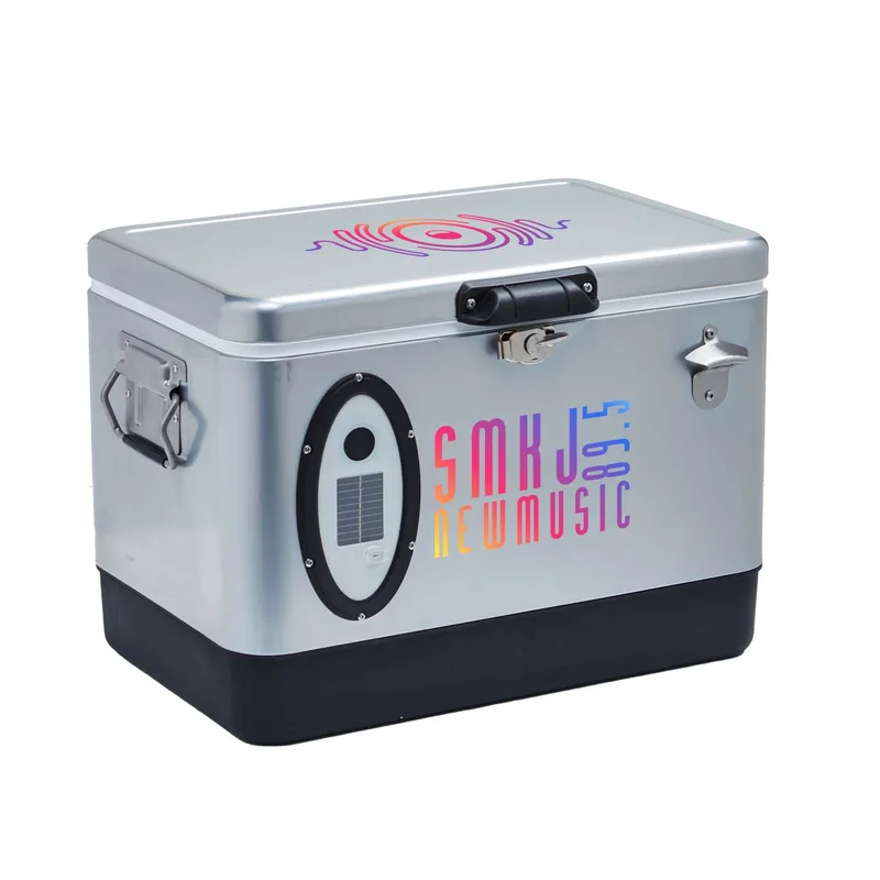 Sasquatch 54QT Bluetooth Music Cooler, Front & Top Imprint view 2