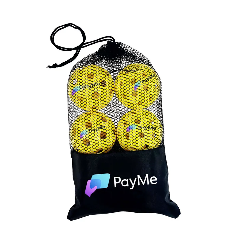 Indoor/Outdoor Pickleball Plus Imprinted Balls and Mesh Bag view 2