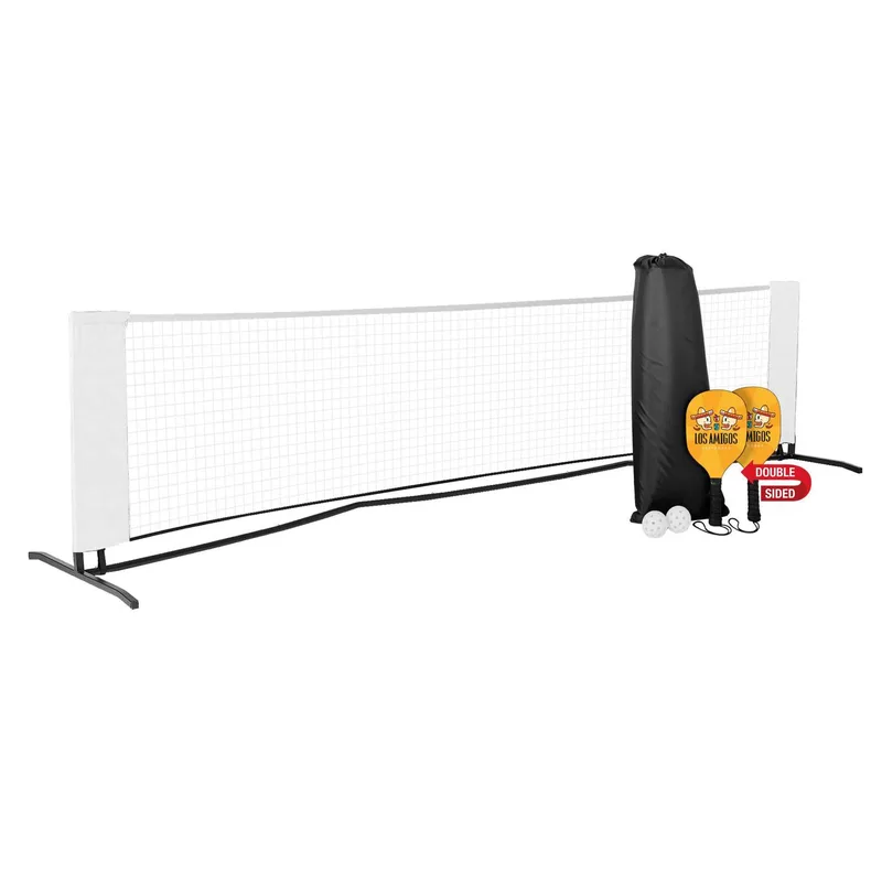 Pickleball Set with Net, Double-Sided Paddles view 2