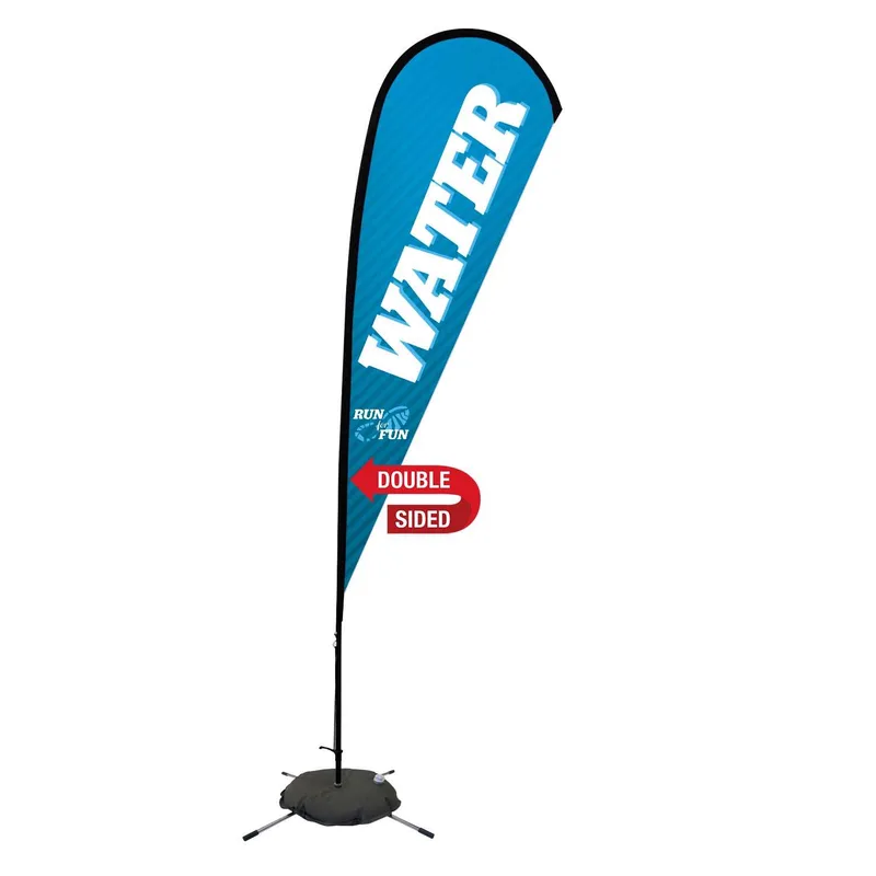 11.5' Premium Teardrop Sail Sign Flag, 2-Sided, Scissor Base view 2