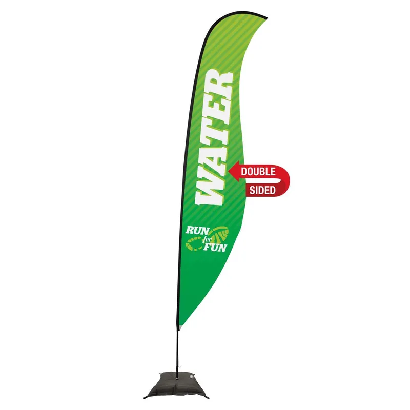 17' Premium Sabre Sail Sign Flag, 2-Sided, Scissor Base view 2
