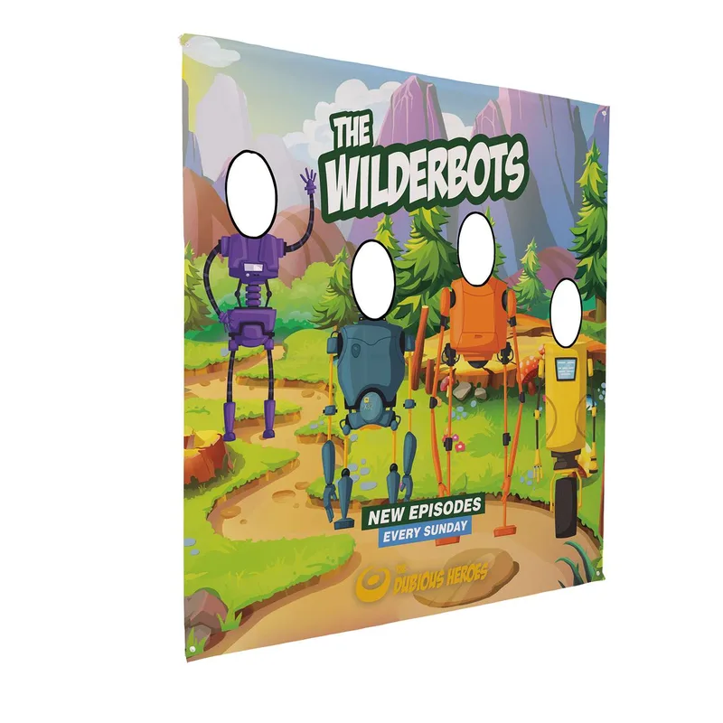 8.5' FrameWorx Quad Face Cutout Banner view 2