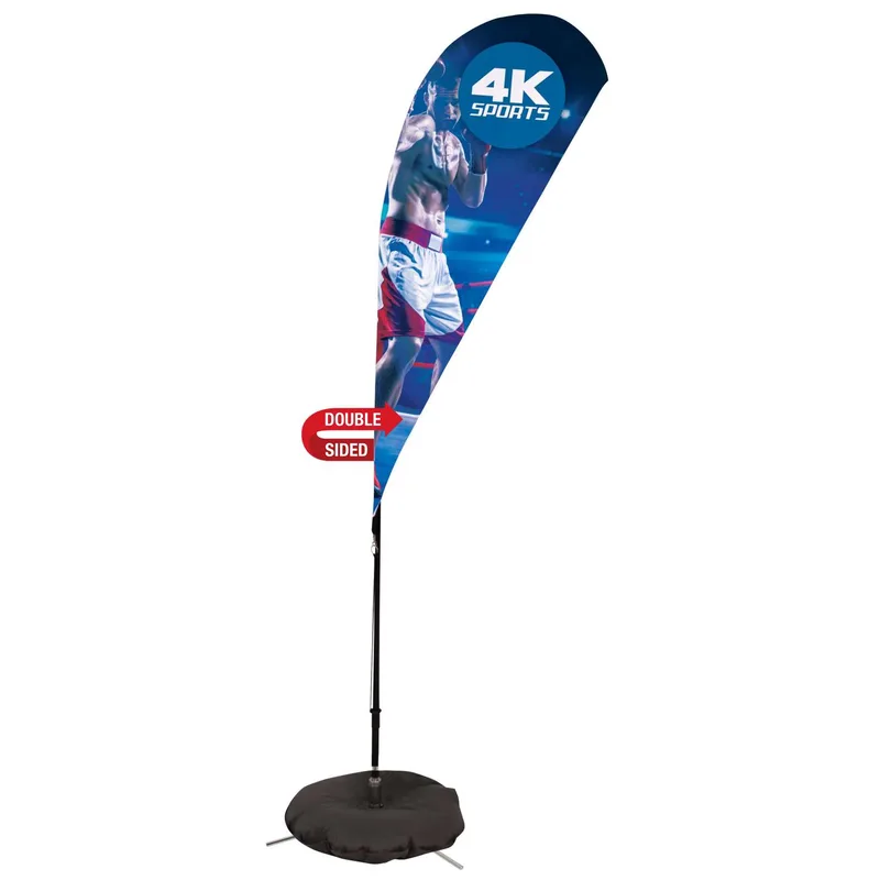 6' Streamline Teardrop Sail Sign Flag,2-Sided,3-Leg Scissor view 2