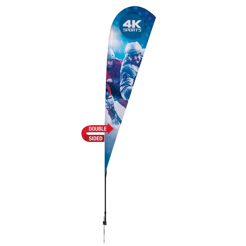 11.5' Streamline Teardrop Sail Sign Flag, 2-Sided, Spike view 2