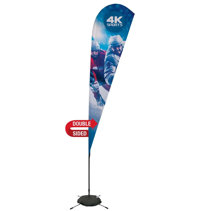 11.5' Streamline Teardrop Sail Sign Flag, 2-Sided, Scissor view 2