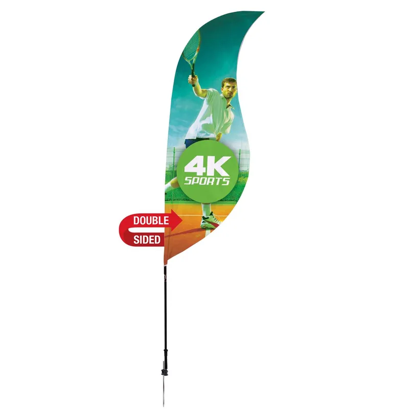 9' Streamline Sabre Sail Sign Flag, 2-Sided, Ground Spike view 2