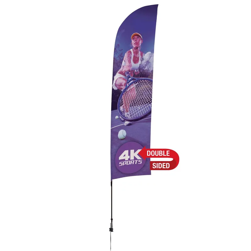 13' Streamline Blade Sail Sign Flag, 2-Sided, Ground Spike view 2