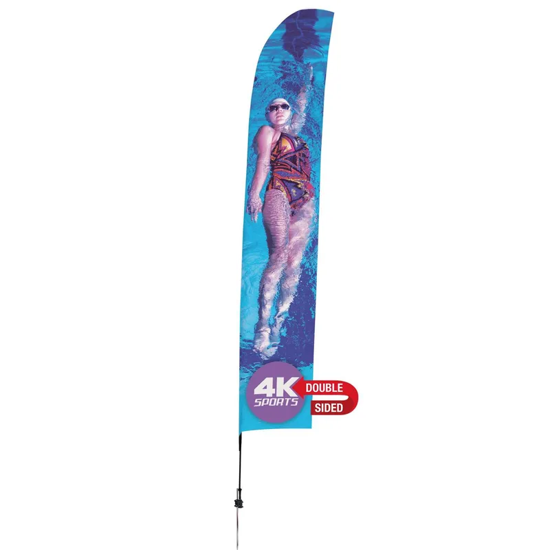 17' Streamline Blade Sail Sign Flag, 2-Sided, Ground Spike view 2