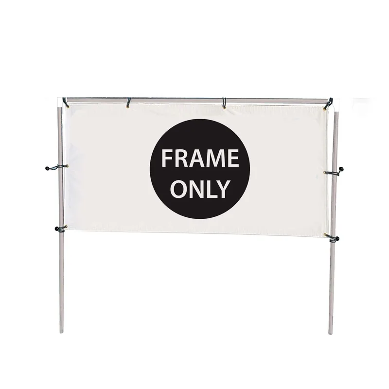 10'W x 5'H In-Ground Banner Hardware - Single Banner view 2