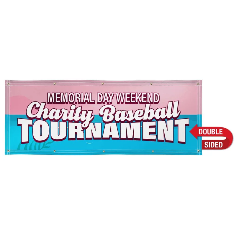 3' x 8' Nylon Banner Double-Sided view 2