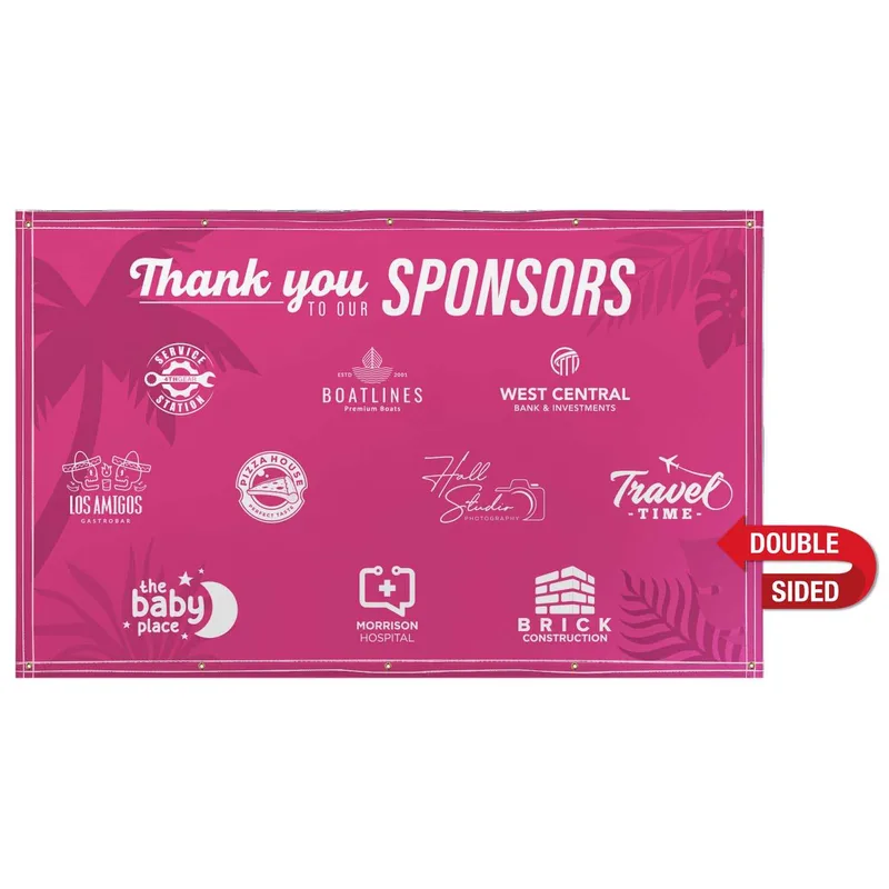 5' x 8' Nylon Banner Double-Sided view 2