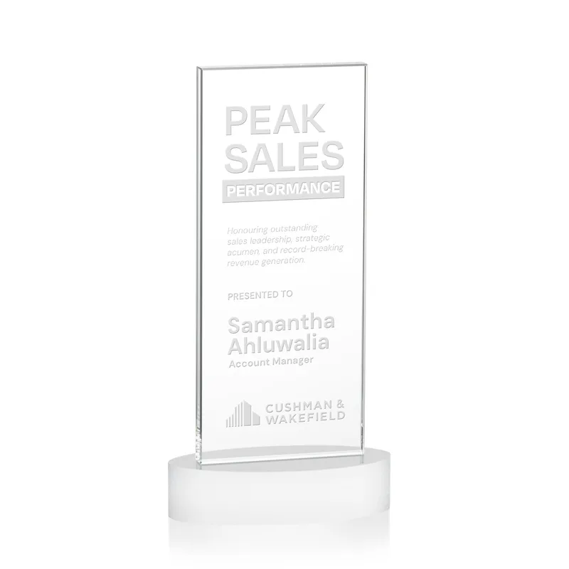 Deep Etch, Alberton base, White, 4" x 8" x 2.5"