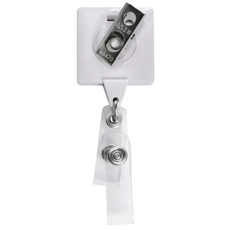Anti-Microbial Square 2 Strap Retractable Badge Reel view 3