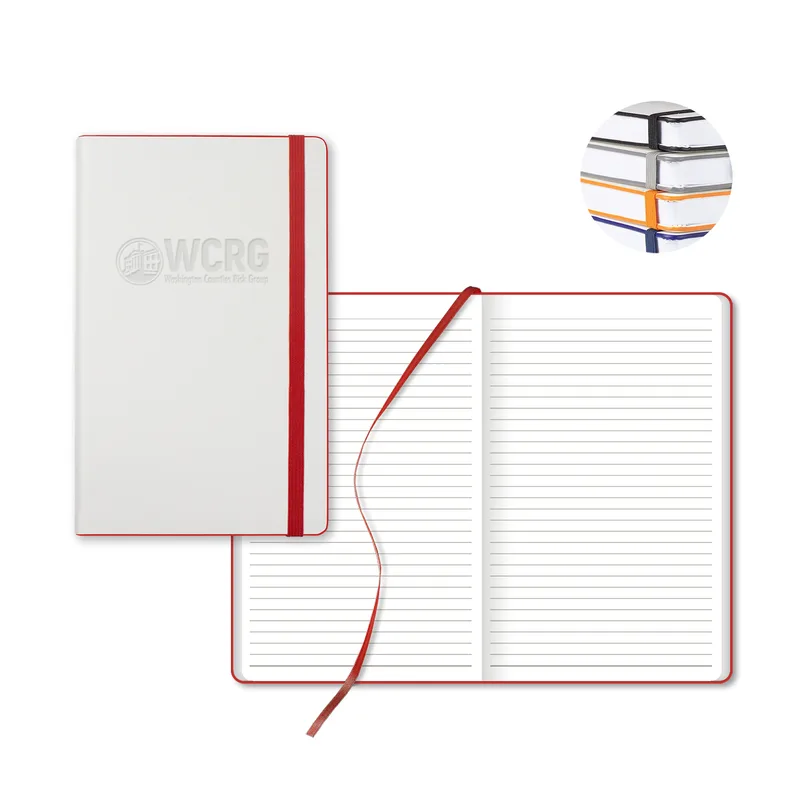 Castelli White Laser Medio Lined White Page Journal view 4
