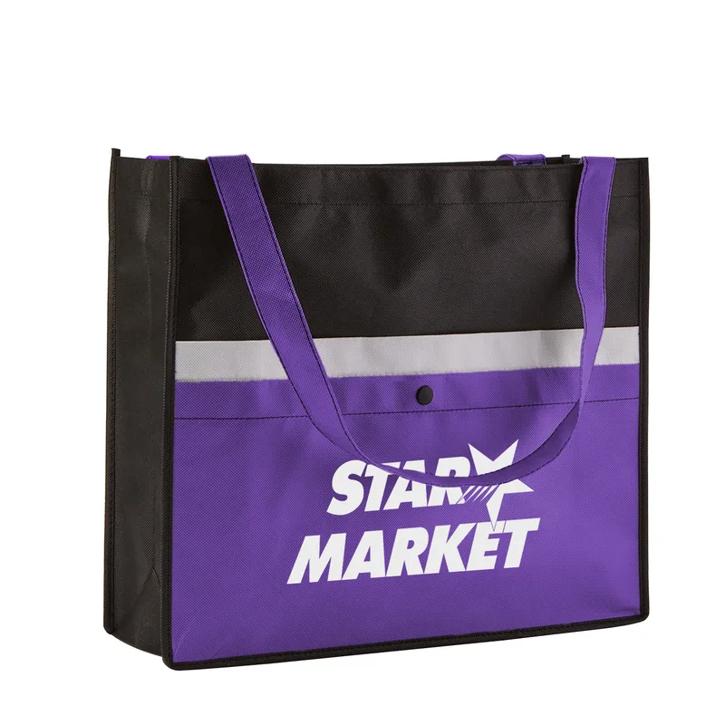 Corridor Non-Woven Snap Pocket Tote Bag view 5