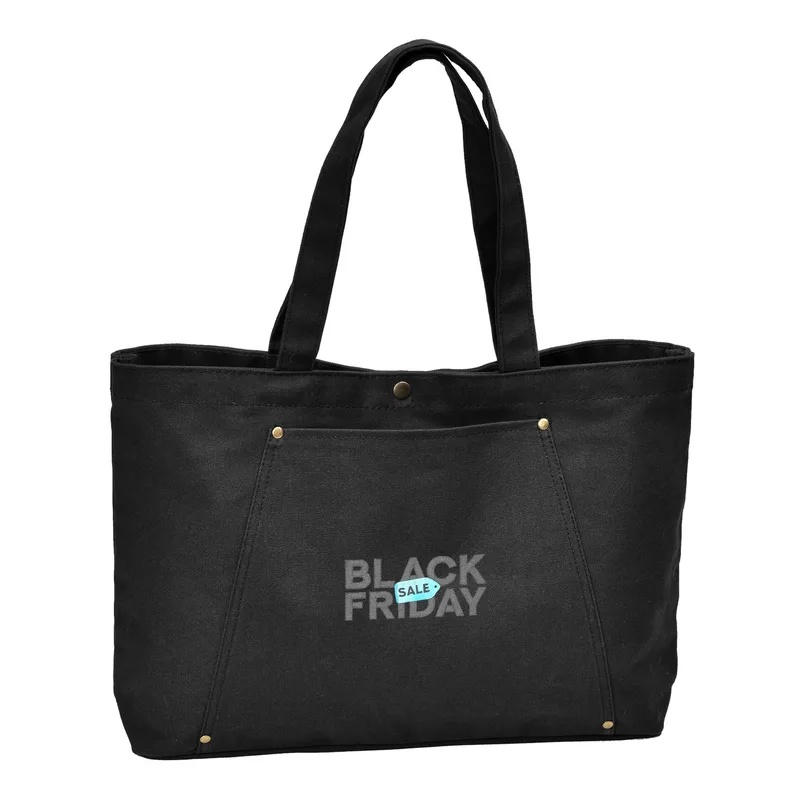 Rivet Tote with Embroidery view 6