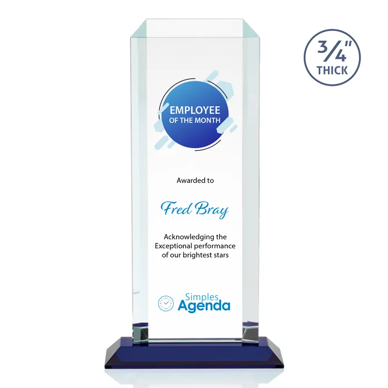 VividPrint™, Standard base, Blue, 7" x 13.75" x 3"