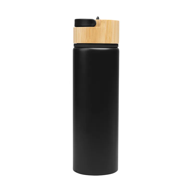 27 Oz. Ellis Recycled Aluminum Bottle With Bamboo Lid view 2