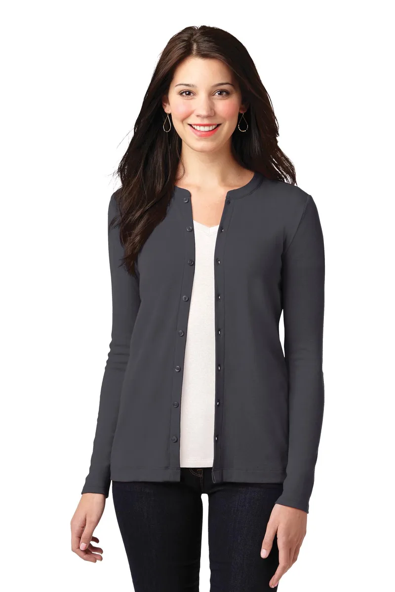 Port Authority® Women's Concept Stretch Button-Front Cardigan. view 2