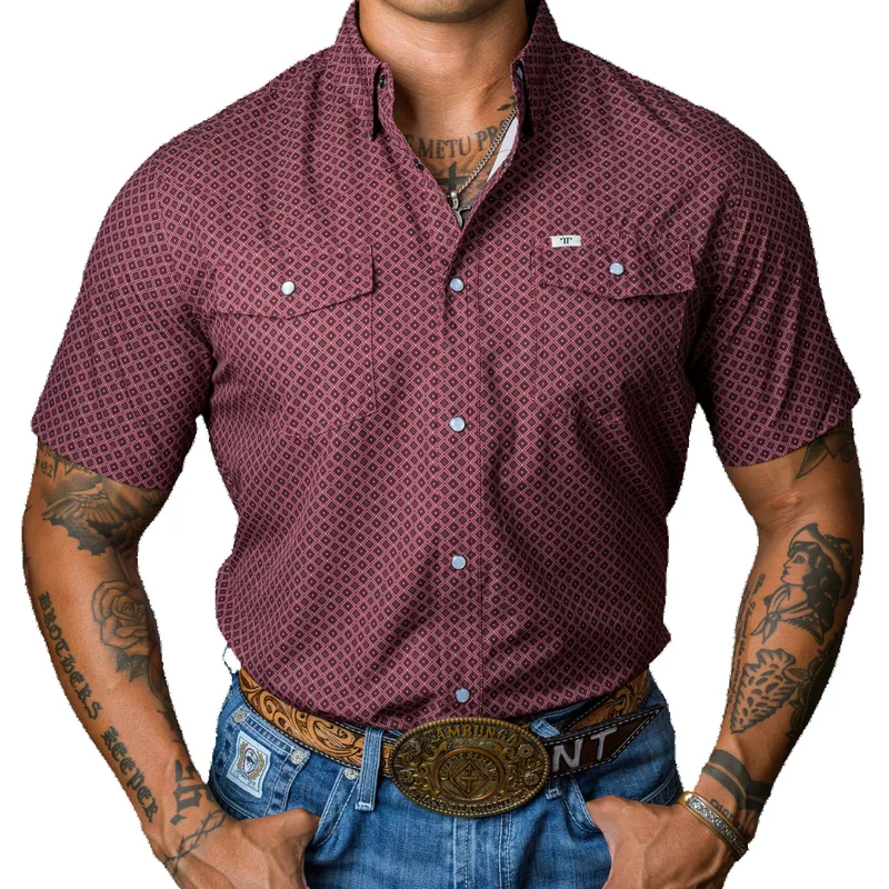 Men's Ferrell® Printed Short Sleeve Snap Shirt view 5