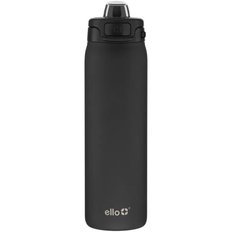 22 oz Ello Pop & Fill Water Water Bottle (Black) view 2