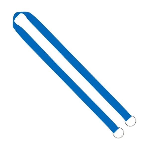 IMPORT Rush 3/4" Polyester 2-Ended Lanyard with Dual Sewn Silver Metal Split-Ring view 3