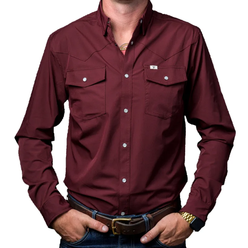 Men's Ferrell® Long Sleeve Snap Shirt view 3