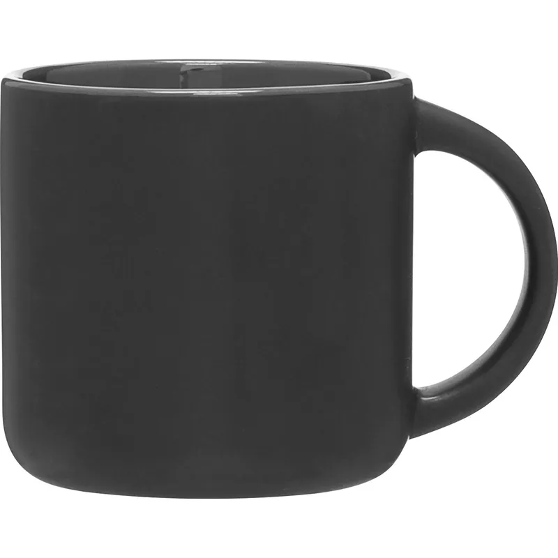 14 oz Minolo Ceramic Mug (Matte Black/Storm Gray) view 2