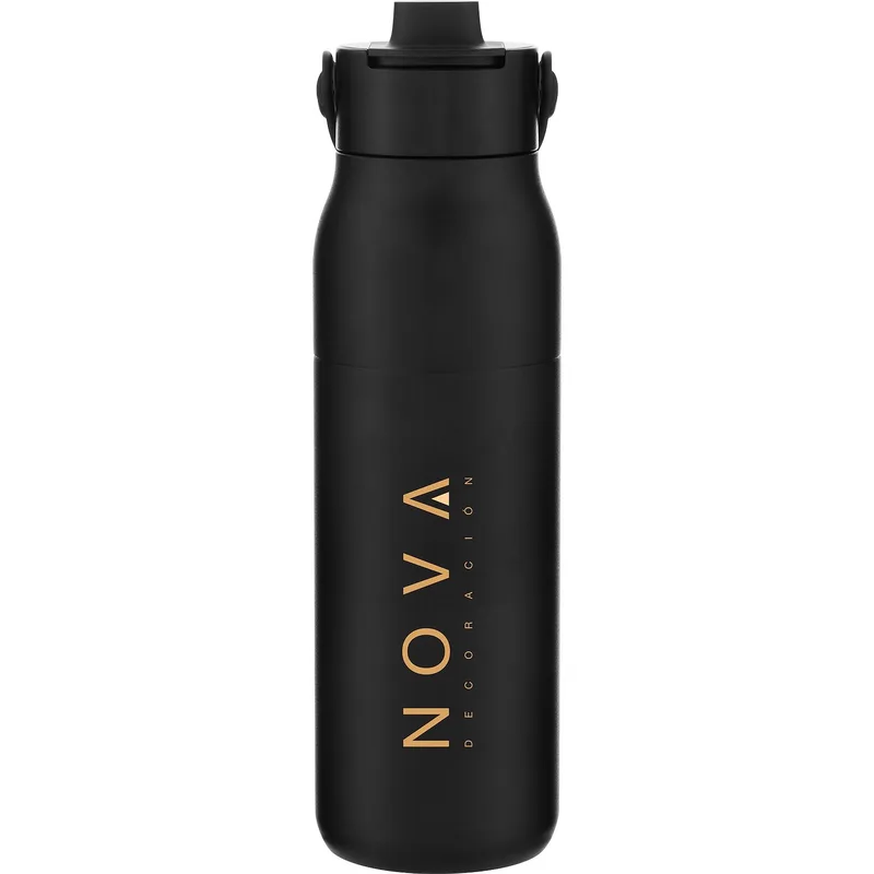 34 oz Larq Swig Top Water Bottle (Obsidian Black)