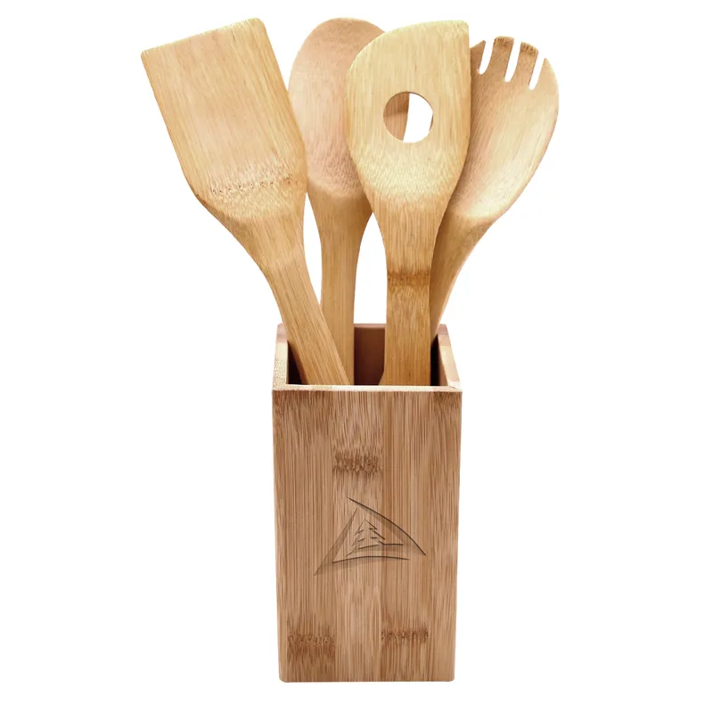 5 Piece Bamboo Kitchen Tool Set view 2