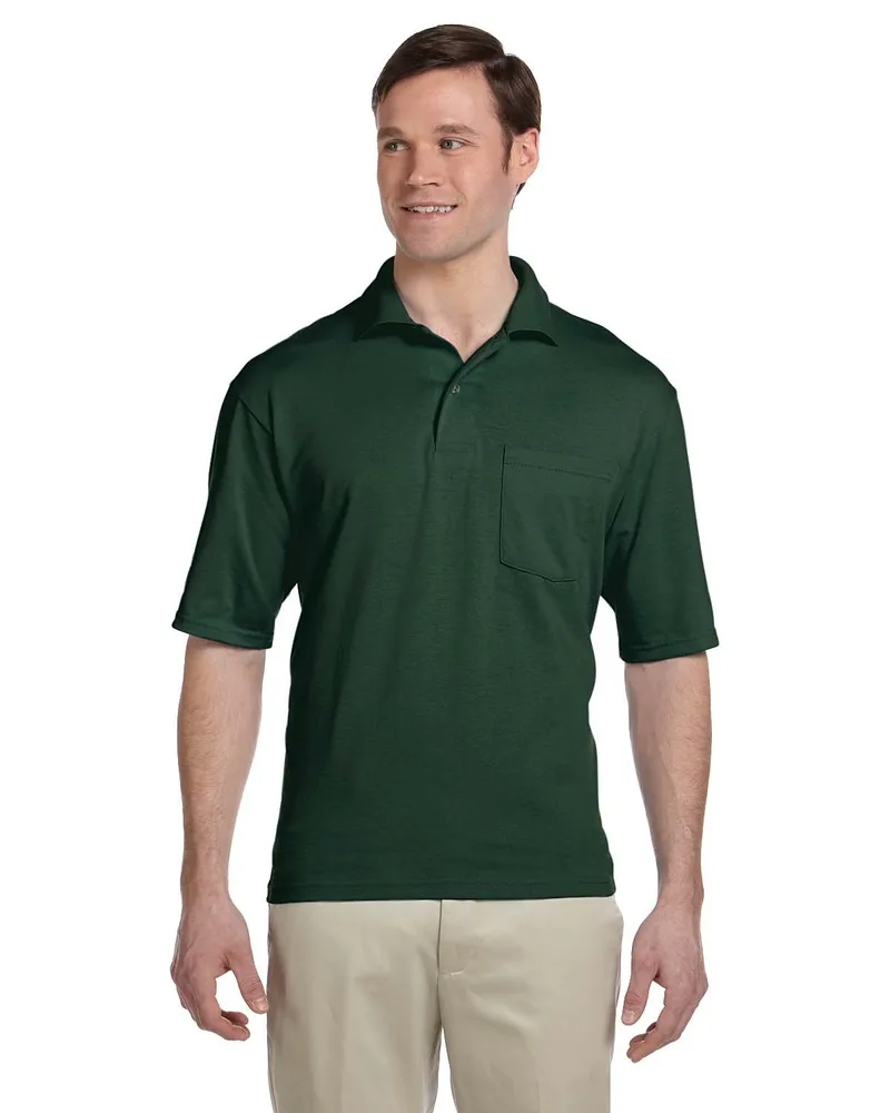 Jerzees Adult DRI-POWER® ACTIVE Pocket Jersey Polo view 3