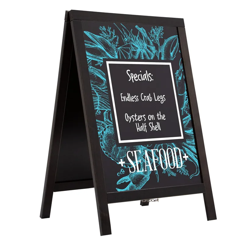 Economy Wood A-Frame Imprinted Chalkboard Kit view 5