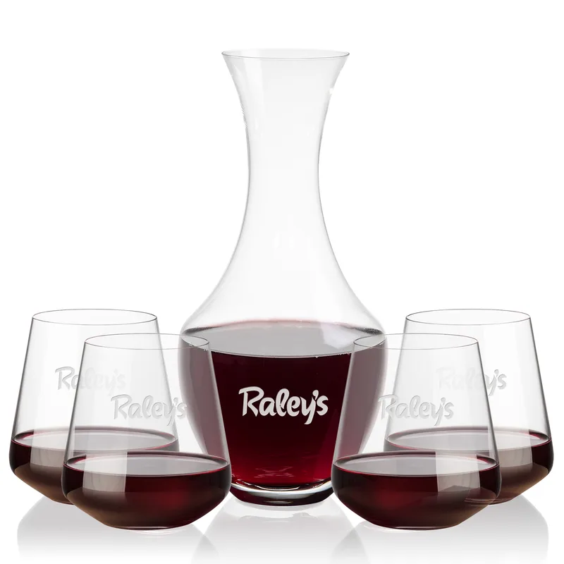 Carafe Stemless Set, Cannes Wine Set, Carafe & 4 Stemless