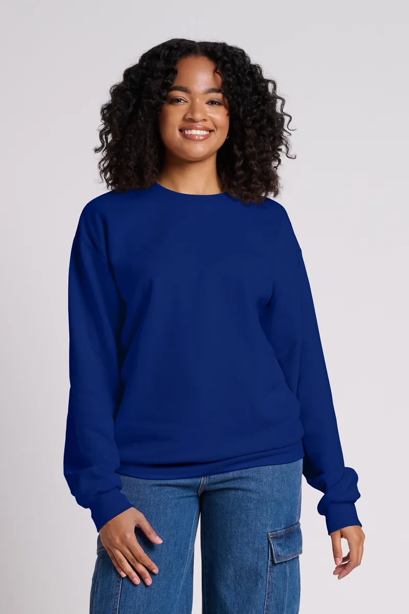 Jerzees Ultimate™ Unisex CVC Ring Spun Crewneck Sweatshirt view 7
