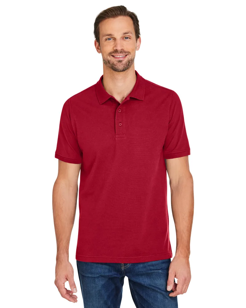 Harriton Men's Valiant Cotton Snag Protect Polo Shirt view 4
