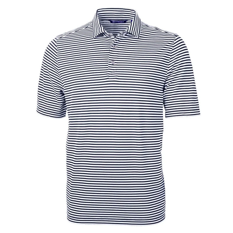 Cutter & Buck Virtue Eco Pique Stripe Recycled Mens Big and Tall Polo view 5