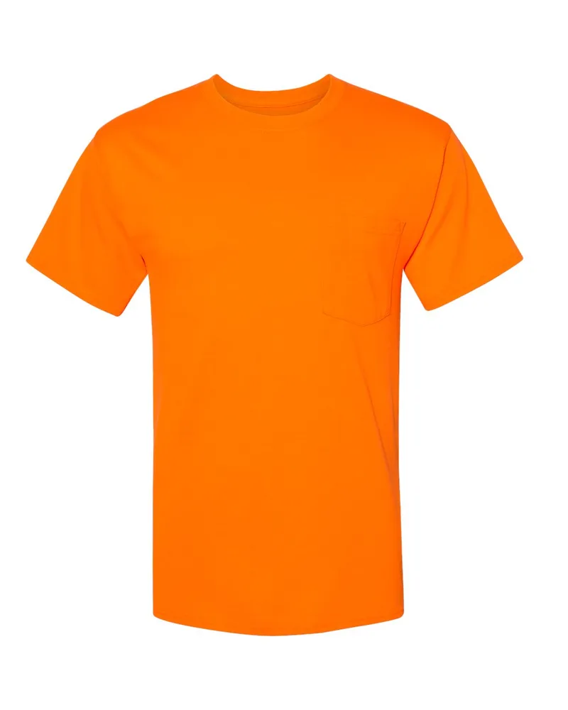 Hanes® Unisex Workwear Pocket Short Sleeve T-Shirt view 6