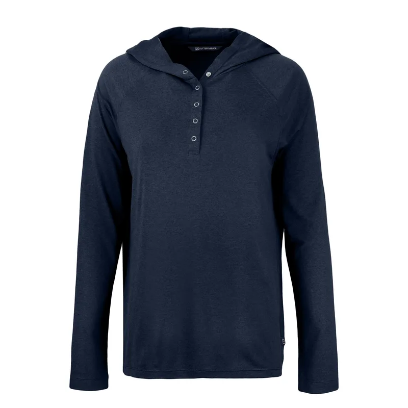 Cutter & Buck Coastline Epic Comfort Eco Recycled Womens Hooded Shirt view 4